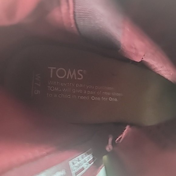 TOMS Suede Peep Toe Perforated Zip Ankle Booties Maroon Women Size 7.5 - Picture 11 of 11